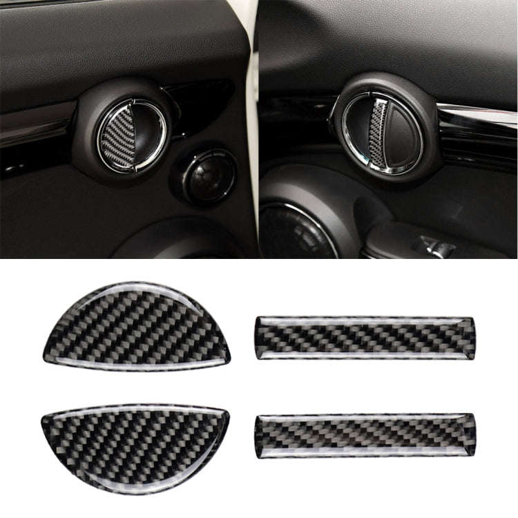4 PCS Car F Chassis Door Handle Carbon Fiber Decorative Sticker for BMW Mini Cooper Clubman Count...