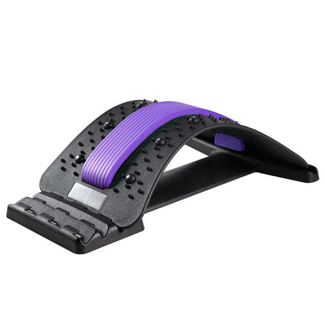Lumbar Traction Stretching Device Posture Corrector Waist Support Spine Pain Relief Back Massage ...