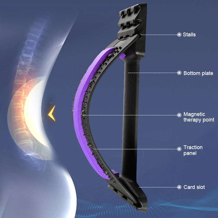 Lumbar Traction Stretching Device Posture Corrector Waist Support Spine Pain Relief Back Massage ...