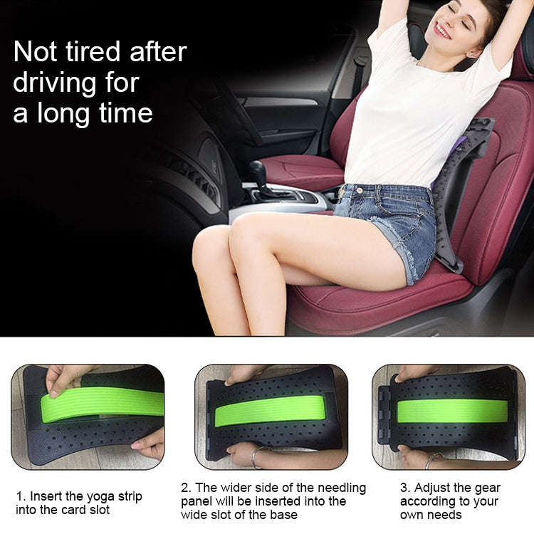 Lumbar Traction Stretching Device Posture Corrector Waist Support Spine Pain Relief Back Massage ...
