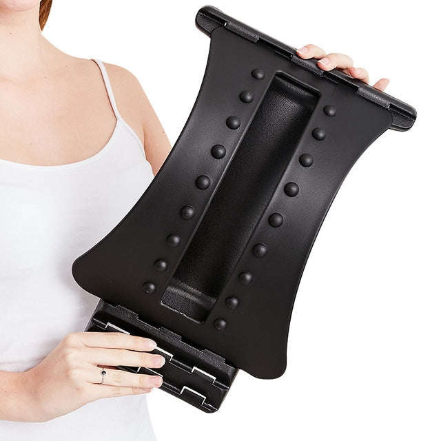 Lumbar Traction Stretching Device Posture Corrector Waist Support Spine Pain Relief Back Massage ...