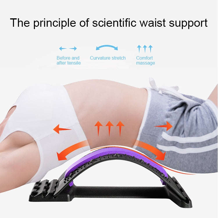 Lumbar Traction Stretching Device Posture Corrector Waist Support Spine Pain Relief Back Massage ...