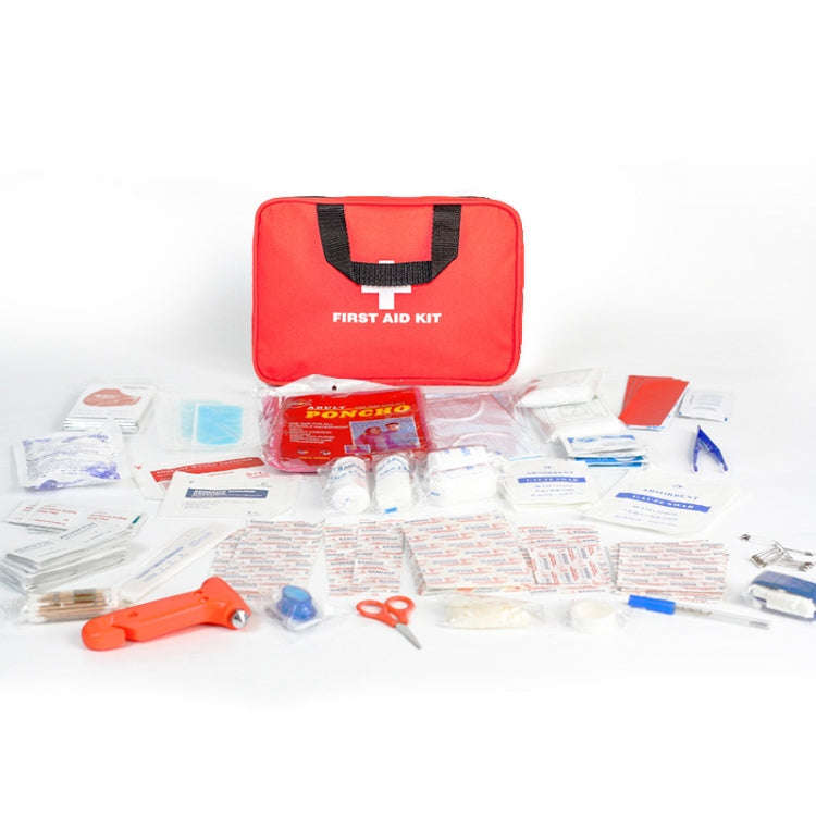 234 In 1 Portable Home Outdoor Emergency Supplies Kit Survival Rescue Box(Red)
