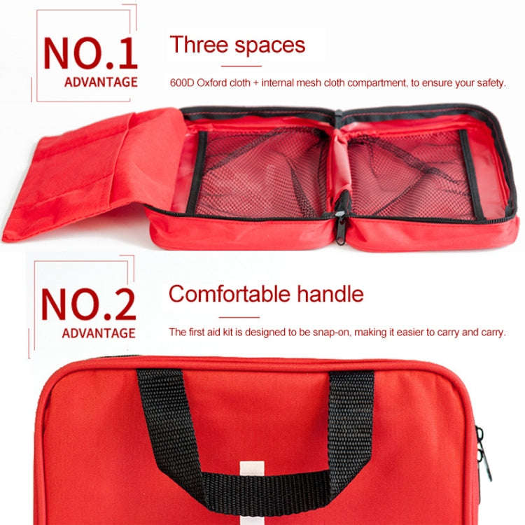 234 In 1 Portable Home Outdoor Emergency Supplies Kit Survival Rescue Box(Red)