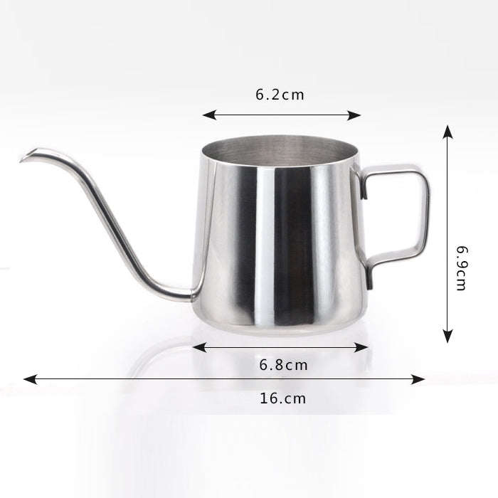 250ML Long Narrow Spout 304 Stainless Steel Hand Drip Coffee Pot with Hanging Ear
