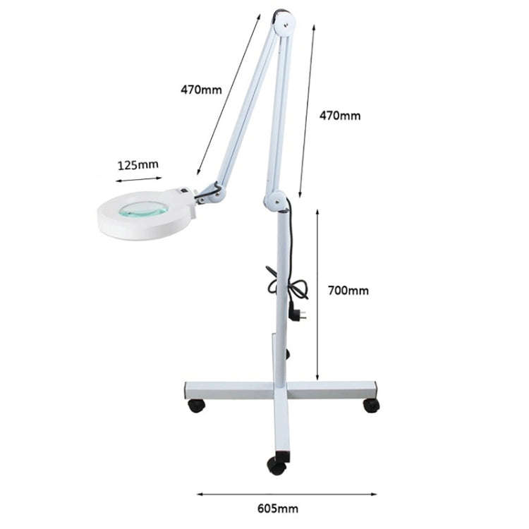 5X Foldable Swing Arm Desk Table Mount Magnifier with Lamp Light for Facial Tattoo Eyebrow Nail S...