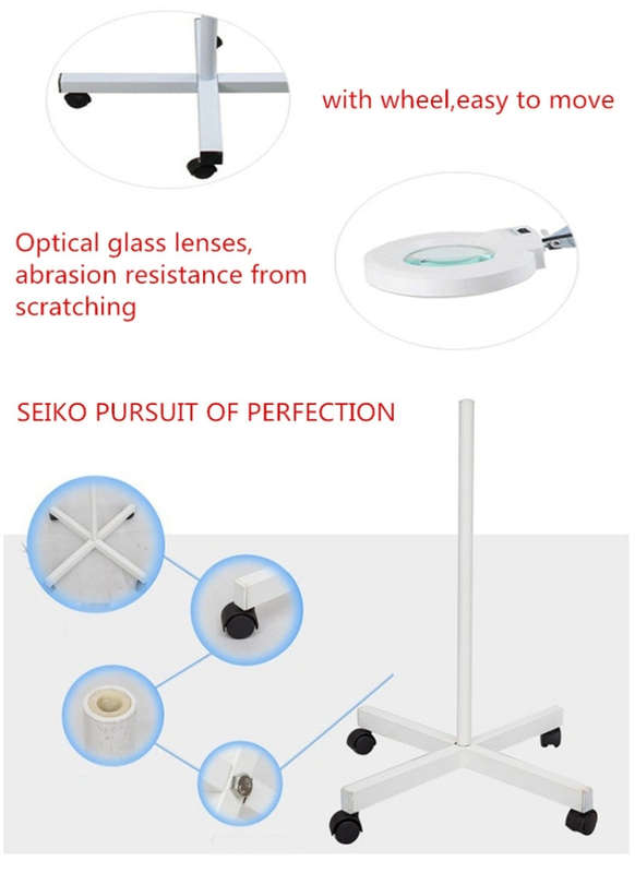 5X Foldable Swing Arm Desk Table Mount Magnifier with Lamp Light for Facial Tattoo Eyebrow Nail S...