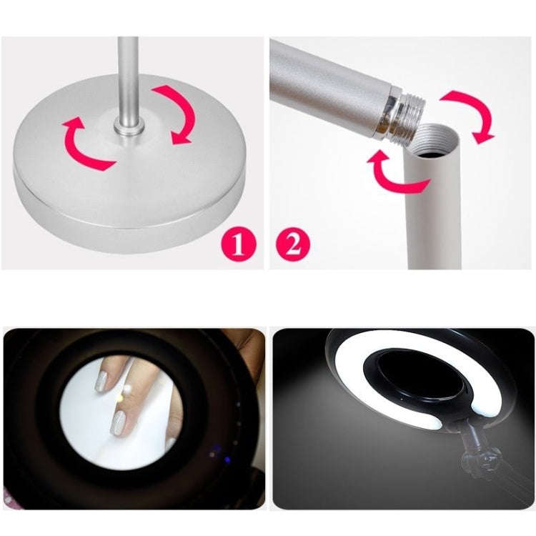5X Foldable Swing Arm Desk Table Mount Magnifier with Lamp Light for Facial Tattoo Eyebrow Nail S...