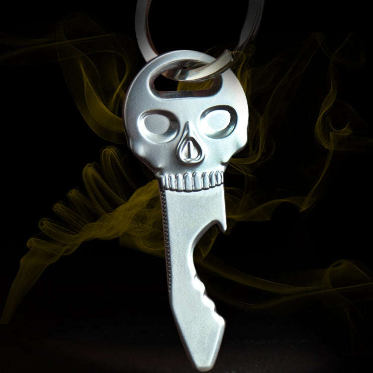 5 PCS Multi-function Skull Bottle Opener Key Chain Car Key Pendant, Size: 6.8x2.8cm