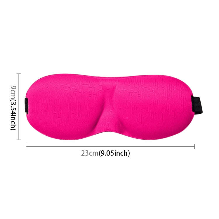 3D Portable Shading Sleep Rest Aid Cover Eye Patch Sleeping Mask Female Cute Eye Mask(Magenta)