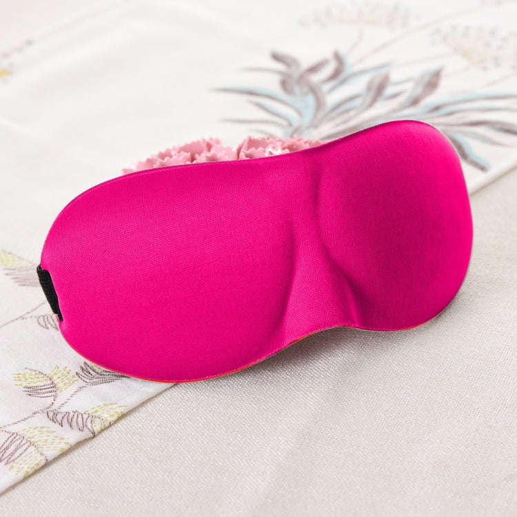 3D Portable Shading Sleep Rest Aid Cover Eye Patch Sleeping Mask Female Cute Eye Mask(Magenta)