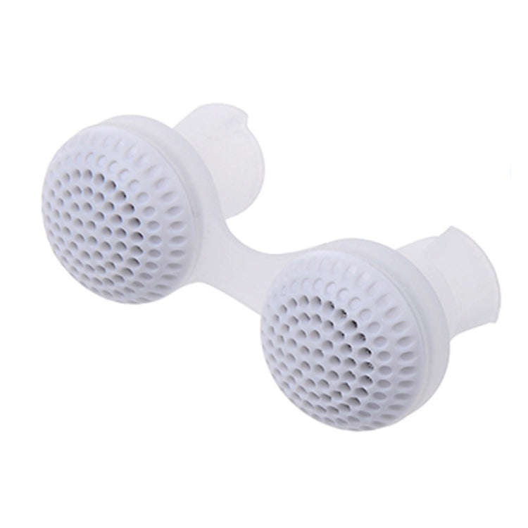 2 PCS 2 in 1 ABS Silicone Anti Snoring Air Purifier(White)