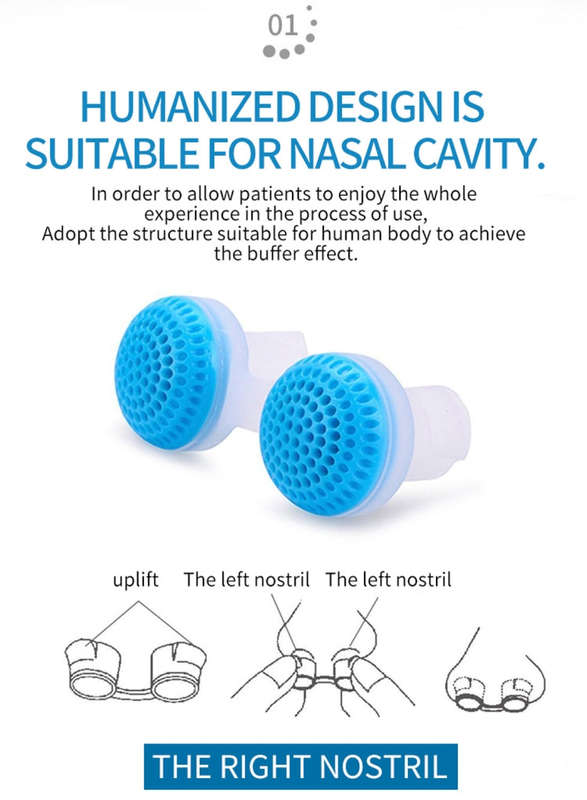 2 PCS 2 in 1 ABS Silicone Anti Snoring Air Purifier(White)