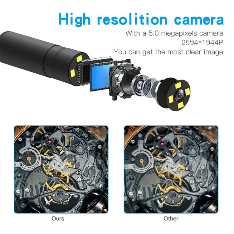 F230 IP68 Waterproof Autofocus WIFI Endoscope Inspection Camera, Length: 5m, Lens Diameter: 14mm