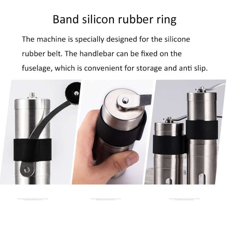 Portable Conical Burr Mill Manual Stainless Steel Hand Crank Coffee Bean Grinder, Capacity: 30g