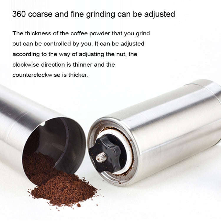 Portable Conical Burr Mill Manual Stainless Steel Bean Pepper Hand Crank Coffee Grinder, Gift Box...