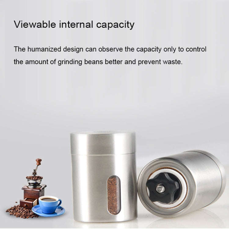 Portable Conical Burr Mill Manual Stainless Steel Bean Pepper Hand Crank Coffee Grinder, Gift Box...