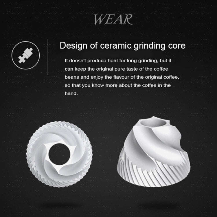 Portable Conical Burr Mill Manual Stainless Steel Bean Pepper Hand Crank Coffee Grinder, Gift Box...