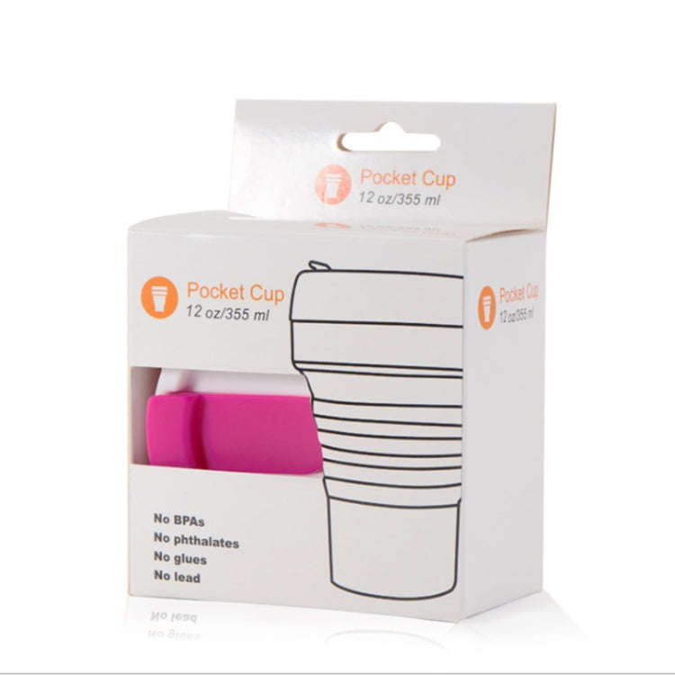 350ml Outdoor Pocket-Sized Coffee Tea Collapsible Travel Mug Silicone Cup with Lid(Black)