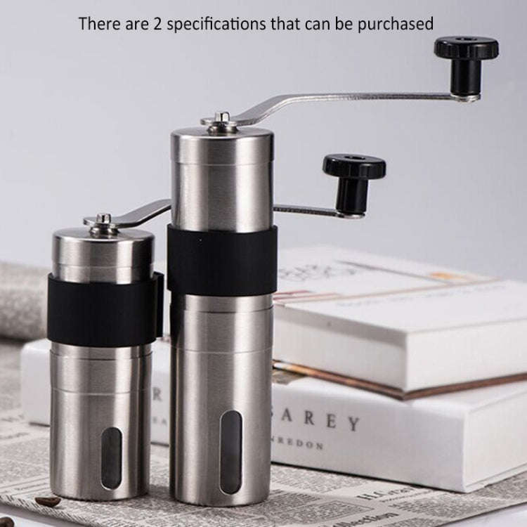 Portable Conical Burr Mill Manual Stainless Steel Hand Crank Coffee Bean Grinder with Silicone Ri...