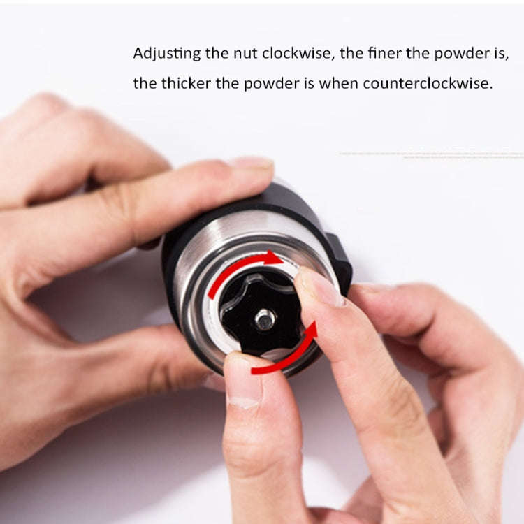 Portable Conical Burr Mill Manual Stainless Steel Hand Crank Coffee Bean Grinder with Silicone Ri...