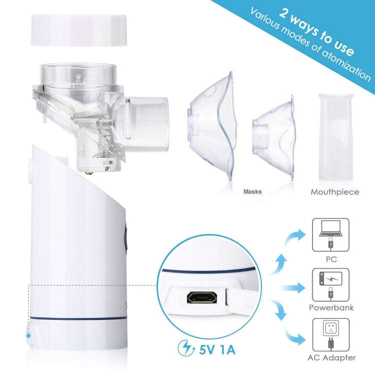 Portable Handheld Ultrasonic Mute Atomizer for Children(White)
