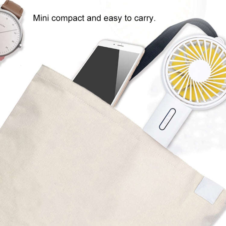F20 Portable Adjustable Mini USB Charging Handheld Small Fan with 3 Speed Control (White)