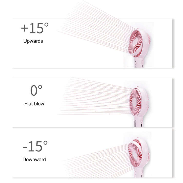 F20 Portable Adjustable Mini USB Charging Handheld Small Fan with 3 Speed Control (White)
