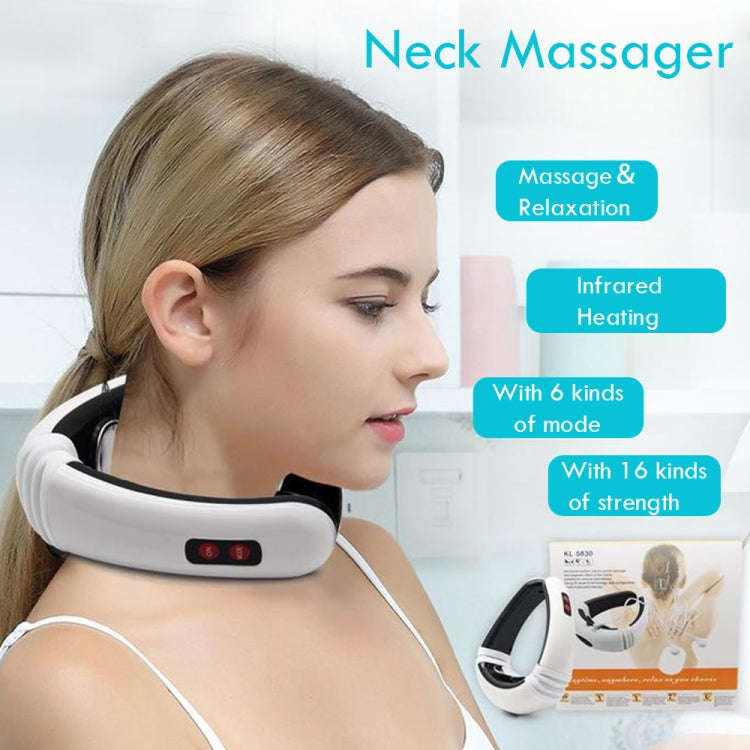Household Electric Pulse Shock Neck Massager Intelligent Body Massager, Battery Powered (Not Incl...