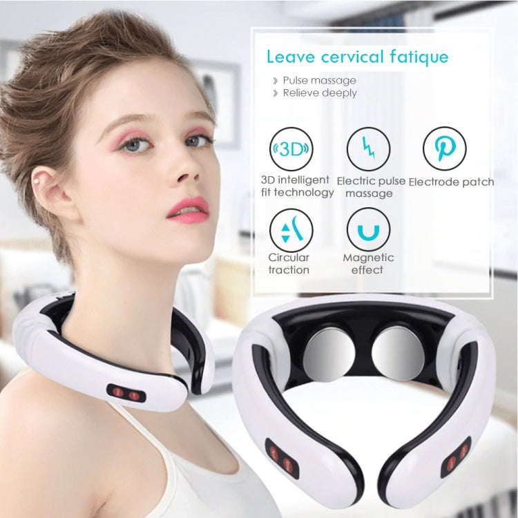 Household Electric Pulse Shock Neck Massager Intelligent Body Massager, Battery Powered (Not Incl...