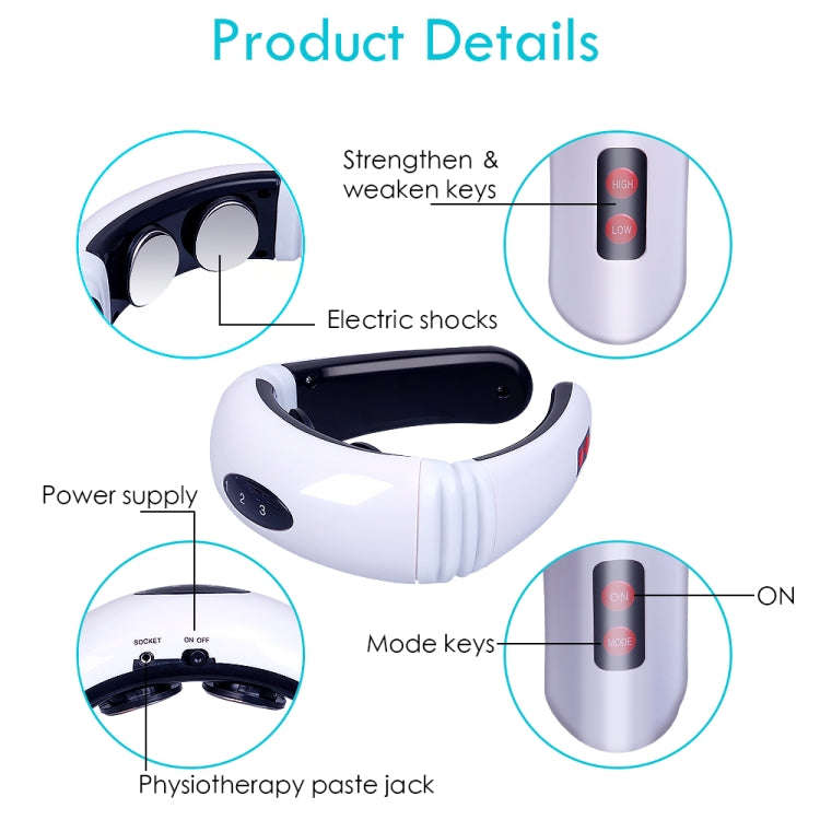 Household Electric Pulse Shock Neck Massager Intelligent Body Massager, Plug-in