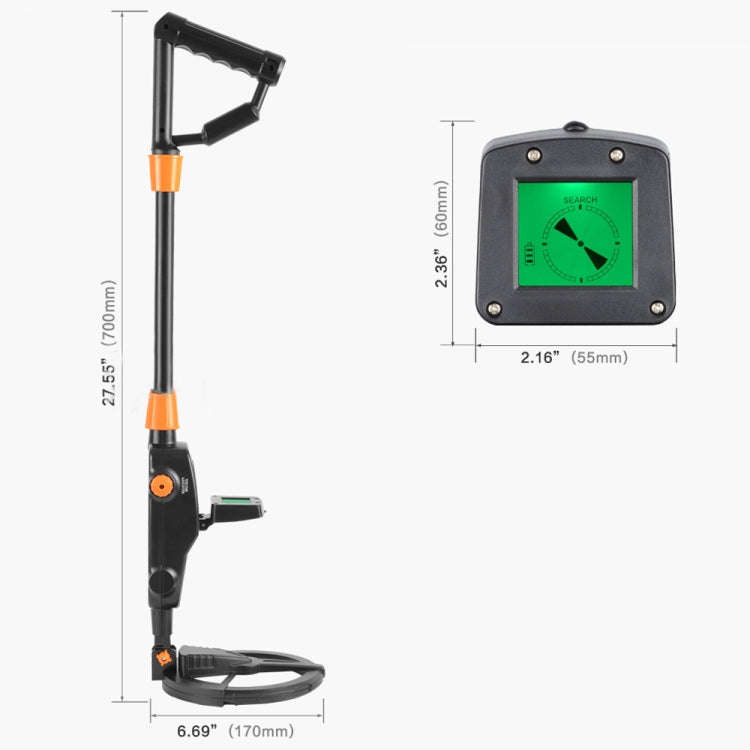 MD1008A Underground Metal Detector Children Toy Detector with LCD Screen, Measuring Range: 10cm