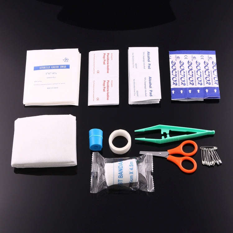 2 PCS Portable First Aid Kit with Bag, Includes Sanitizing Pads, Gauzes, Scissors,Band-aids and T...
