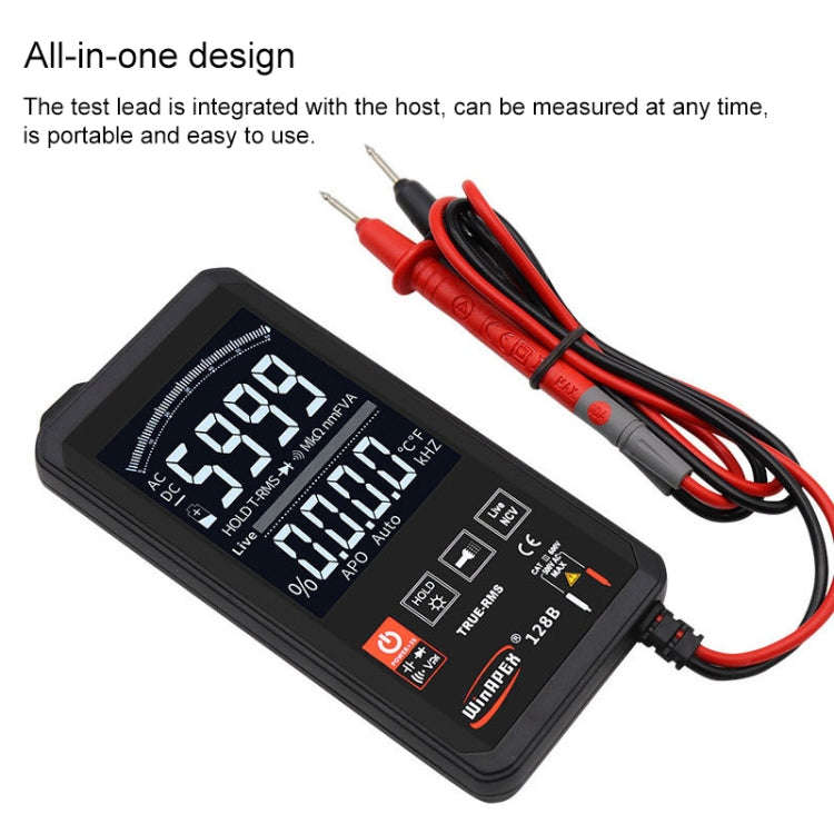 HY128B Reverse Display Screen Ultra-thin Touch Smart Digital Multimeter Fully Automatic High Prec...