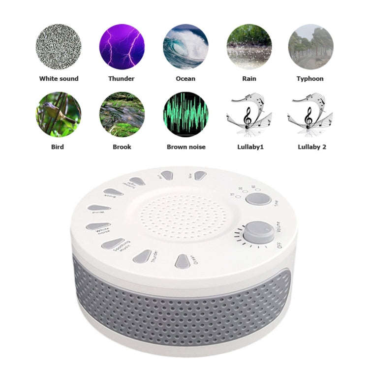White Noise Machine Sleep Aid Device Improves Sleeping with Nine Timed Music(White)