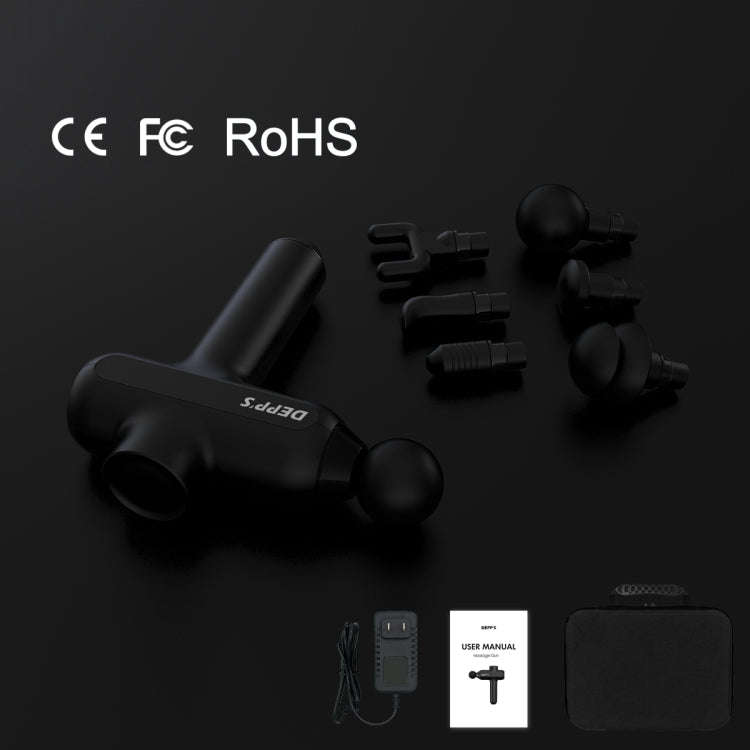 X6 Body Massage Band Rechargeable Muscle Massager Relaxer, US Plug(Black)