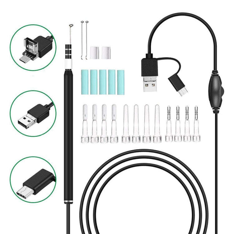 i95 3 in 1 USB Ear Scope Inspection HD 0.3MP Camera Visual Ear Spoon for OTG Android Phones & PC ...