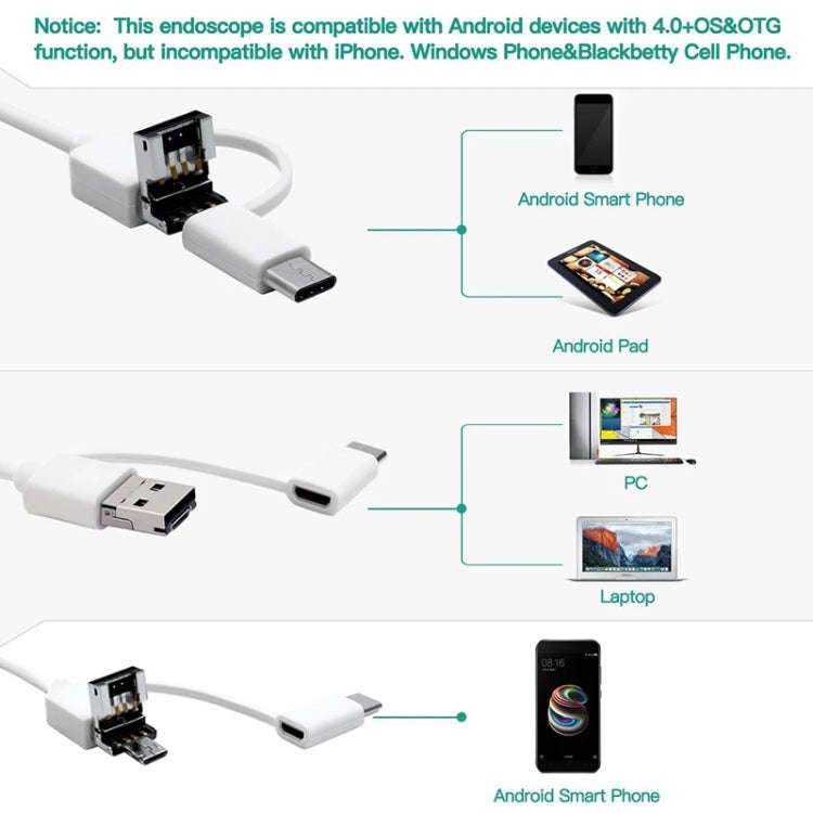 i95 3 in 1 USB Ear Scope Inspection HD 0.3MP Camera Visual Ear Spoon for OTG Android Phones & PC ...