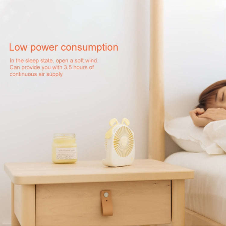 WT-F14 1200 mAh Rabbit Shape Mini Portable Fan with 3 Speed Control(Pink)