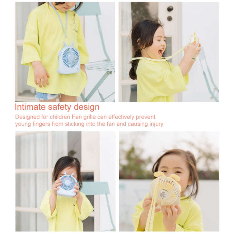 WT-F14 1200 mAh Deer Shape Mini Portable Fan with 3 Speed Control(Blue)