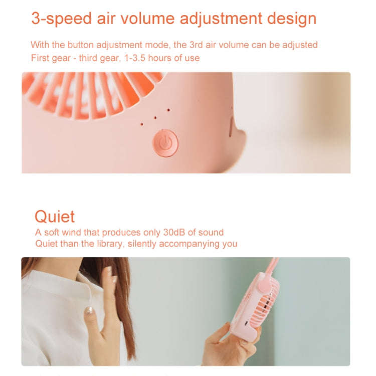 WT-F14 1200 mAh Deer Shape Mini Portable Fan with 3 Speed Control(Blue)