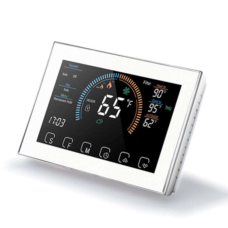 BHP-8000-W 3H2C Smart Home Heat Pump Round Room Mirror Housing Thermostat with Adapter Plate & no...
