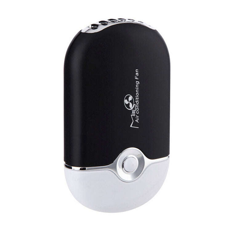 Portable Mini USB Charging Air Conditioner Refrigerating Handheld Small Fan (Black)