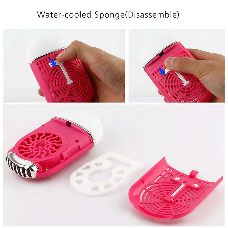 Portable Mini USB Charging Air Conditioner Refrigerating Handheld Small Fan (Blue)