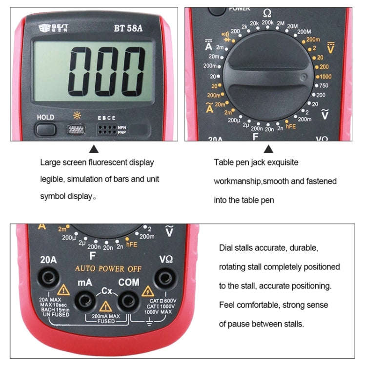 Repair Tools for Mobile & Tablet, BEST-58A Multi Function Digital Multimeter