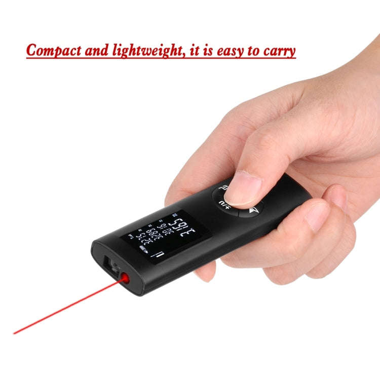 JQ-60 Mini Laser Distance Meter 60m Rechargeable Digital Handheld Laser Rangefinder (Black)