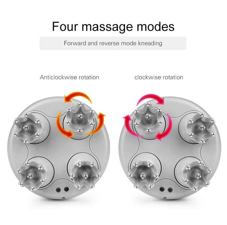 3D Intelligent Electric Head Massager Scalp Massager (White)