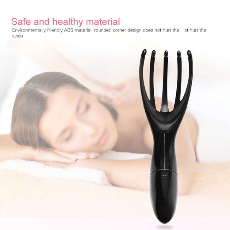 Mini Portable Multifunctional Head Massager Massage Comb, Battery Powered (Gold)