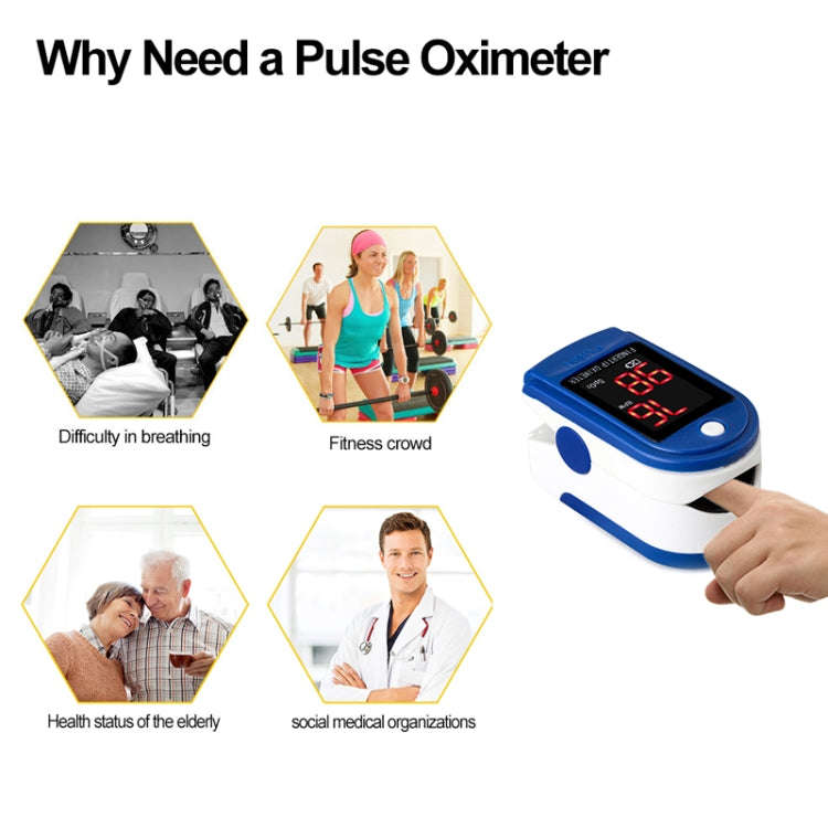 Precision Finger Pulse Oximeter Blood Oxygen Monitor(Black)