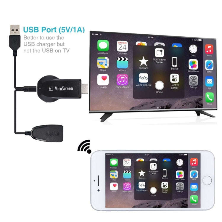 MiraScreen WiFi Display Dongle / Miracast Airplay DLNA Display Receiver Dongle Wireless Mirroring...